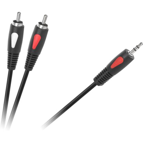 Câble audio mini-jack RCA 10 m, prise jack 3,5 mm vers 2 RCA, Cabletech Eco-Line