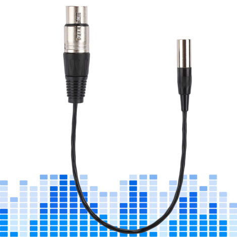 Câble audio Mini XLR 3 broches mâle vers XLR 3 broches femelle avec blindage aluminium et fil de cuivre