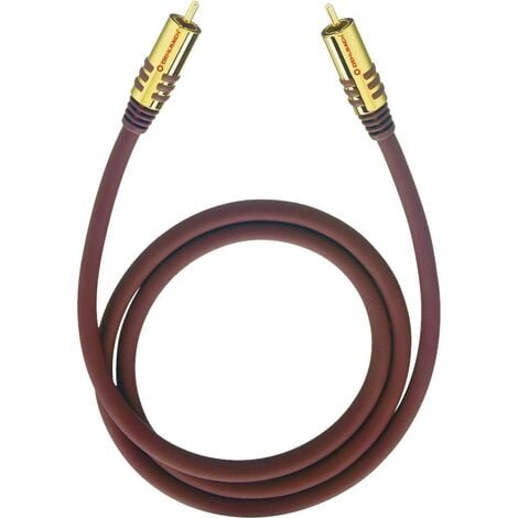 Câble audio Oehlbach 20533 [1x Cinch-RCA mâle - 1x Cinch-RCA mâle] 3.00 m bordeaux contacts dorés