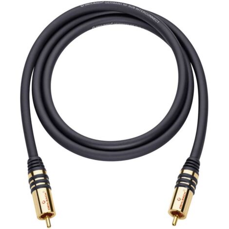 Câble audio Oehlbach 21531 [1x Cinch-RCA mâle - 1x Cinch-RCA mâle] 1.00 m noir contacts dorés