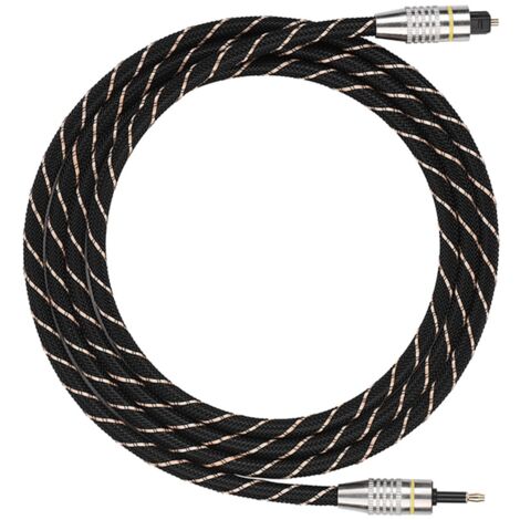 Câble Audio Optique Toslink vers Mini Jack 3.5mm Doré 1.5m pour Connexion SPDIF