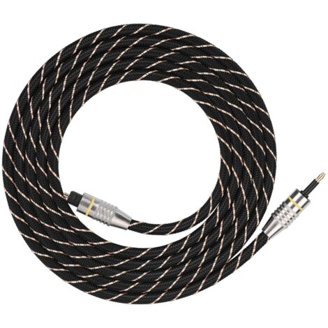 Câble Audio Optique Toslink vers Mini Jack 3.5mm Doré, Connecteur SPDIF, Fibre Numérique 2m