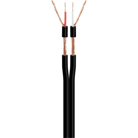 Cable Audio Paralelo Blindado 2x0,15mm Cca Negro (100m) Wir9030