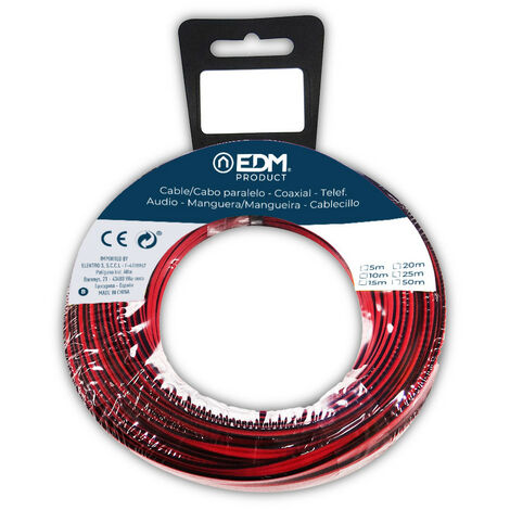 Câble Audio Parallèle 2x1,5mm Câble Audio Bi-couleur Pour Connexion Facile. - Edm