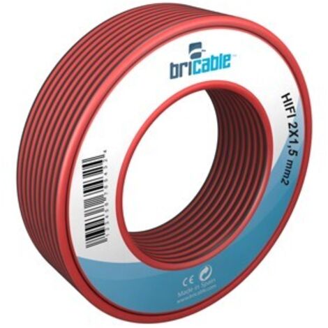 CÂBLE AUDIO PARALLÈLE ROUGE/NOIR 10MT - 2X0,75 MM