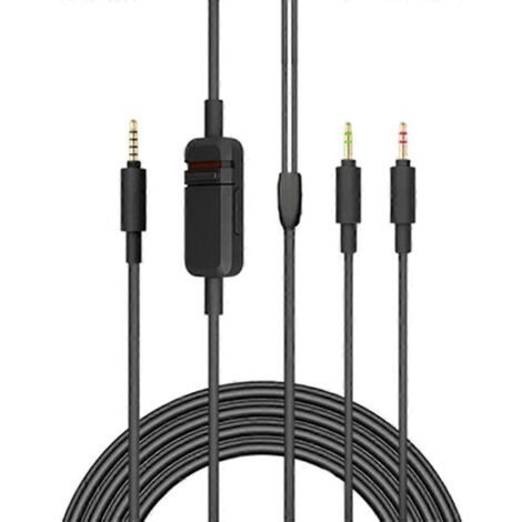Câble audio pour casque MMX300, câble de remplacement avec répartiteur 3,5 mm