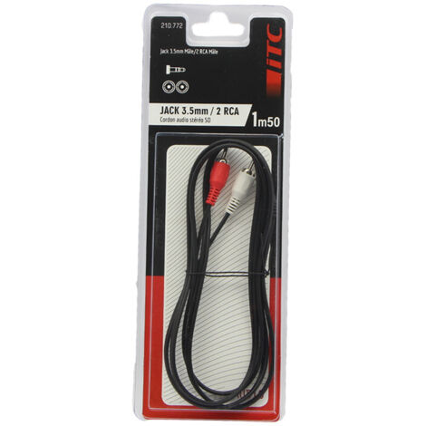 Câble audio (Prise Jack + 2 RCA)