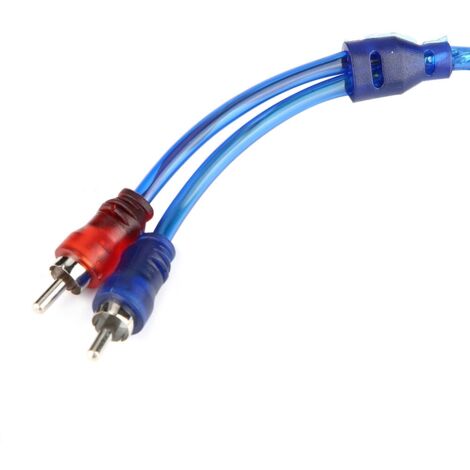 Câble Audio RCA Bleu Transparent 5M Haute Flexibilité pour Autoradio
