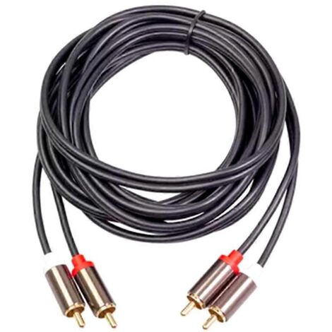 Câble audio RCA mâle-mâle plaqué or
