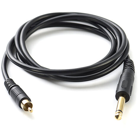 Câble audio RCA vers 6,5 mm, compatible avec les microphones, les tables de mixage et les connexions monophoniques. (Accessoires pour instruments de musique)