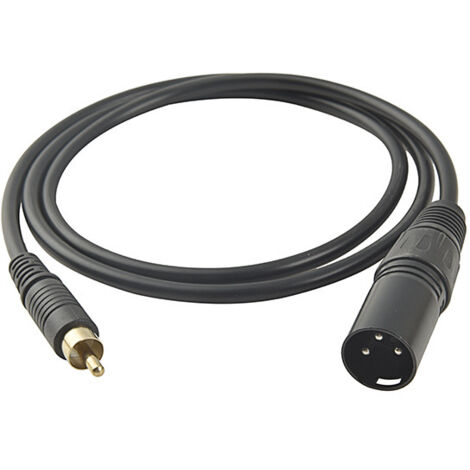 Câble audio RCA vers XLR mâle à 3 conducteurs, adaptateur RCA vers XLR, câble adaptateur audio pour table de mixage vers amplificateur/enceinte