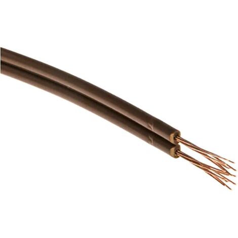 Câble audio RS PRO 1 paire , 0,34 mm², Duplex, gaine Marron