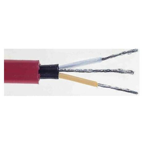 Câble audio RS PRO 1 paire , 0,36 mm² Blindé Semi-conducteur, Multiconducteur, gaine Rouge