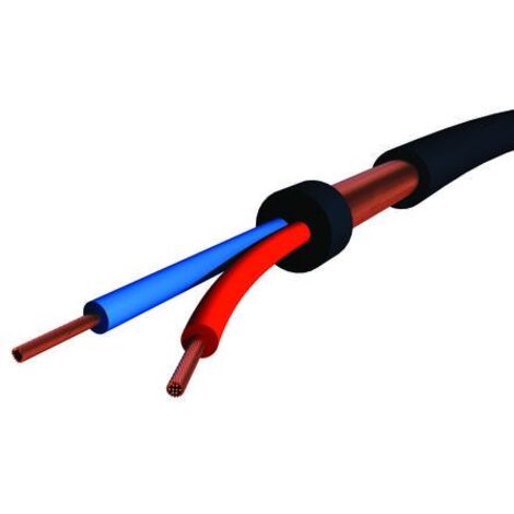 Câble audio S2Ceb-Groupe Cae 1 paire , 0,22 mm² Blindé Cuivre enroulé hélicoïdalement, 24 AWG, Paires torsadées, gaine ( Prix pour Bobine de 100 Mètres )