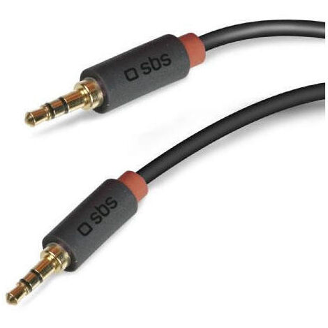 CABLE AUDIO SBS JACK 3.5MM MACHO MACHO CONECTOR DE ORO 1,5M