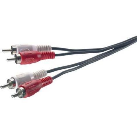 Câble audio SpeaKa Professional SP-1300364 [2x Cinch-RCA mâle - 2x Cinch-RCA mâle] 1.50 m noir Y53709