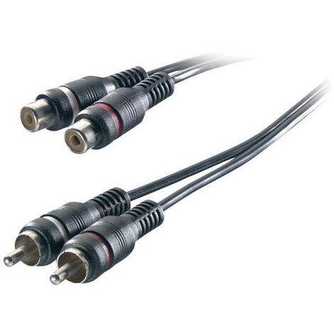 Câble audio SpeaKa Professional SP-1300380 [2x Cinch-RCA mâle - 2x Cinch-RCA femelle] 3.00 m noir Y53703