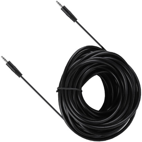 Câble audio stéréo 3,5 mm 10 m pour haut-parleurs et casque, cuivre blindé