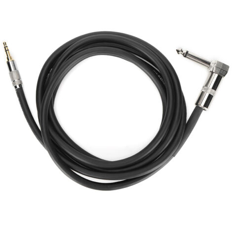 Câble Audio Stéréo 6.35mm Mâle vers 3.5mm Mâle pour Guitare, Piano, Ampli et Téléphones Portables - Longueur 2m / 6.7ft