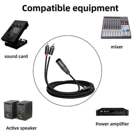 Câble audio stéréo, amplificateur, prise de mixage, câble AV 1M--