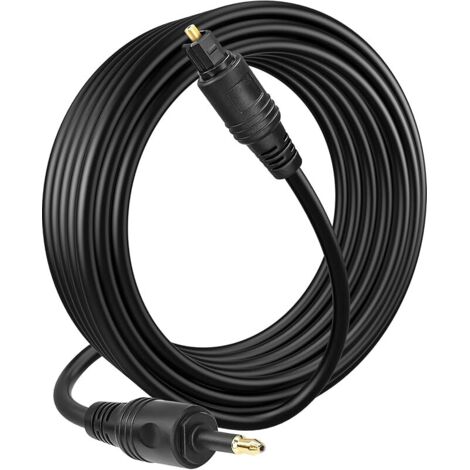 Câble audio Toslink vers Mini Toslink 6FT Toslink Digital to 3.5 mm Mini Digital Optical S/PDIF Cable/Fiber Optic Cable for HDTV,Home Theater,Soundbar