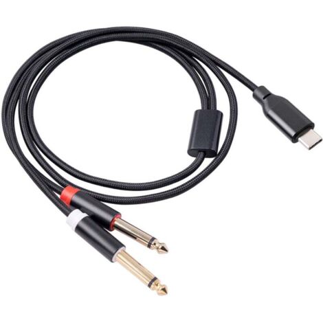 Câble Audio USB C Vers Jack 6 35 Mm Stéréo pour Haut Parleurs Smartphone 1 Mètre