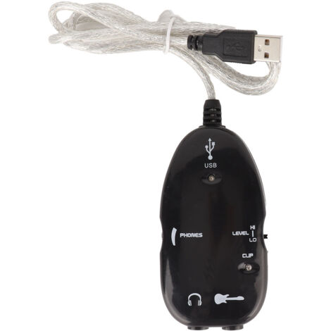 Câble Audio USB pour Guitare - Enregistreur Compatible MP3, WAV, AIFF pour Ordinateurs et PC