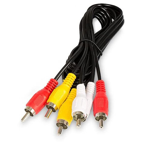Câble audio Rca/Jack - PSAUD05 - Noir/Blanc/Rouge POSS