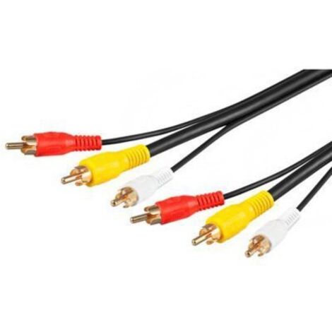 CABLE AUDIO VIDEO RCA 3m MALE vers MALE