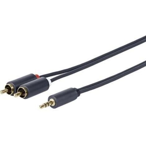 Câble audio Vivolink PROMJRCA0.5, 0,5 m, 3,5 mm, 2 x RCA, noir