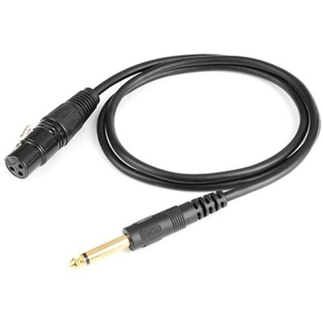 Câble audio XLR asymétrique 6,35 tr/min plaqué or, étain ou cuivre pour haut-parleurs, microphones et microphones.