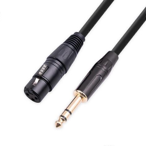 Câble Audio XLR Mâle vers Jack 6.35mm TRS 1M à 10M - Qualité Studio