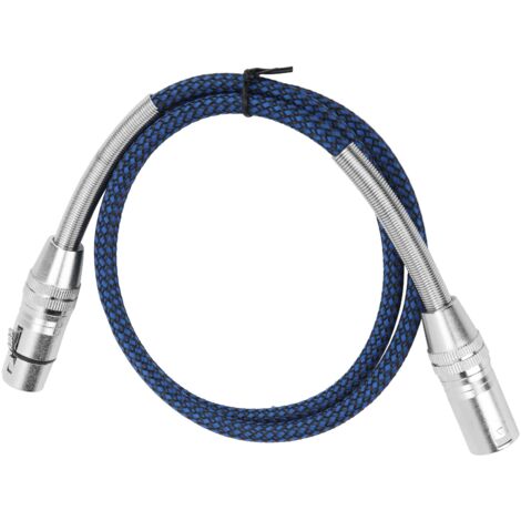 Câble Audio XLR Professionnel 1m pour Microphone, Table de Mixage et Amplificateur