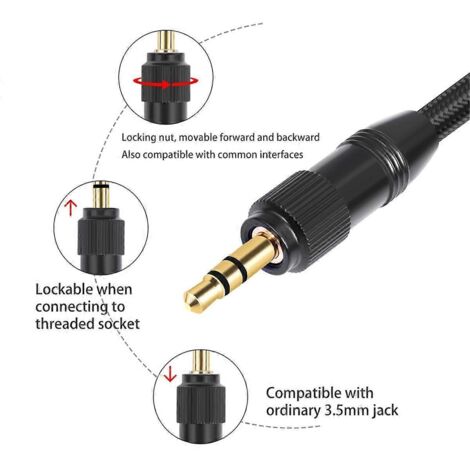 Câble audio XLR vers 3,5 mm pour microphone, câble audio analogique symétrique de 300 cm