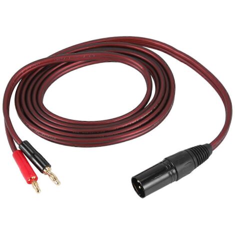 Câble audio XLR vers banane, XLR mâle 3 broches vers double fiche banane, HiFi--