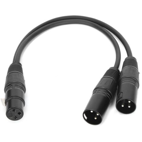 Câble audio Y JORINDO JD6069, double mâle XLR vers femelle, adaptateur pour microphone, 0.3 mètres