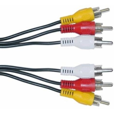 Cable Audio Y Video 3 X Rca M/m 1.2 Metros