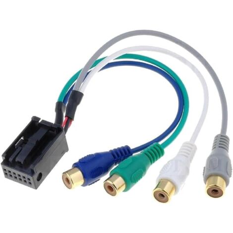 Cable Autoradio Adaptateur RCA compatible avec Audi Seat Skoda VW ap03