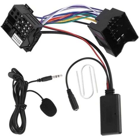 Cable AUX Bluetooth 5.0 para coche, adaptador de micrófono manos libres, llamadas gratuitas, teléfono móvil, conveniente para Peugeot Citroën C2 C5 RD4.