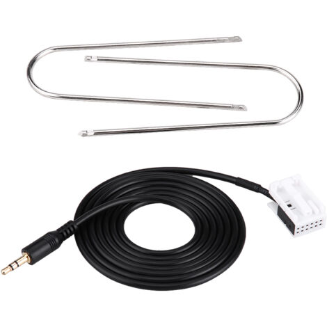 Câble auxiliaire AUX pour autoradio avec outils de démontage pour Peugeot 307, 308, 407, C2, C5 et Citroën