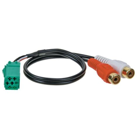 Cable auxiliaire compatible avec autoradio origine Renault Mini-ISO 6 broches