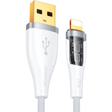 Câble avec interrupteur intelligent USB-A - iPhone Lightning 1,2 m - blanc