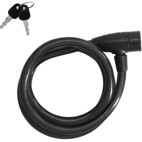 Cable Bicicleta Espiral Con Llave 12 Mm x 150 Cm