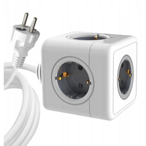 Cable blanco MicroConnect PowerCube de 5 enchufes Schuko de 1,5 m