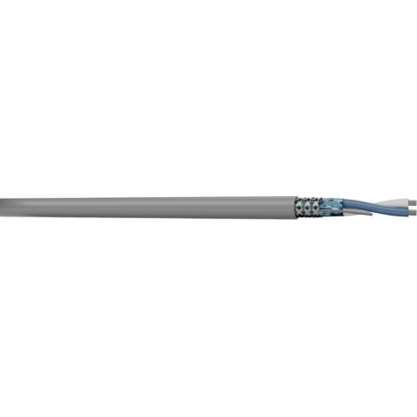 Câble Blindé RS PRO 300 V, 2 x 0,22 mm², 24 AWG Gris LSZH, 100m ( Prix pour Bobine de 100 Mètres )