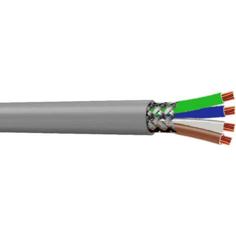 Cable blindés 500V LIYCY 4X0.50 mm² à la coupe (minimum 10m)