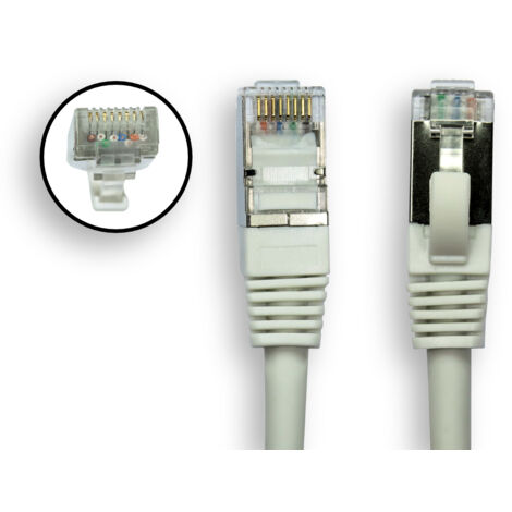 Câble cat 8 catégorie 8 S/FTP RS PRO, Blanc, 10m LSZH Avec connecteur Droit LSZH ( Prix pour 1 )