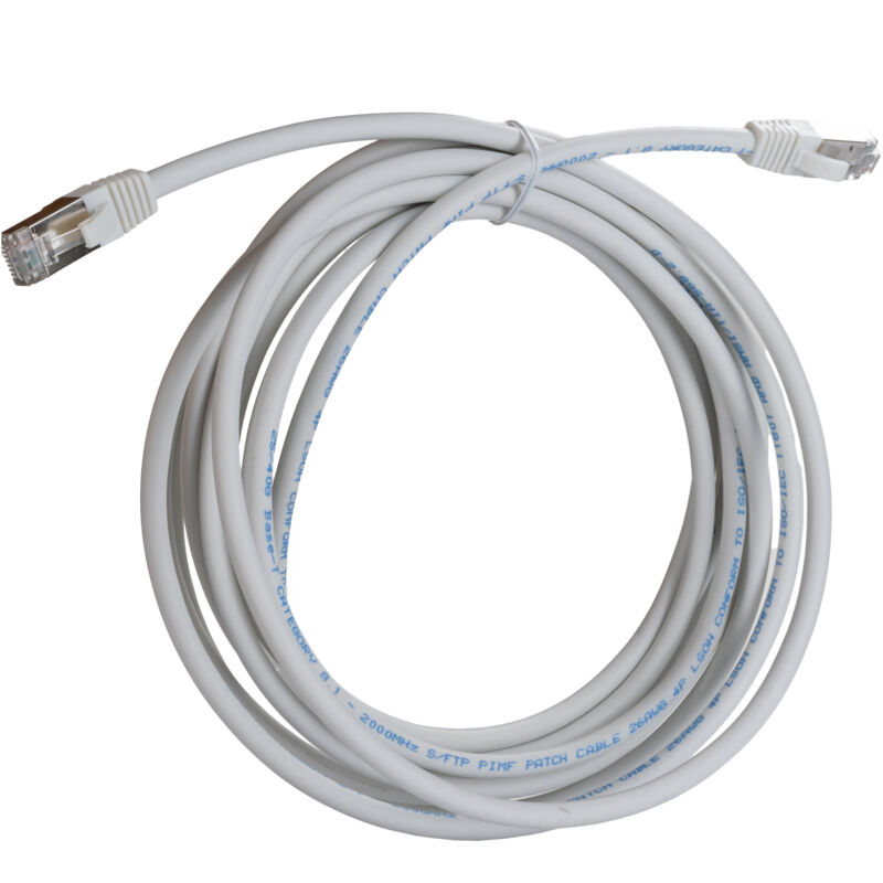 Câble cat 8 catégorie 8 s/ftp Rs Pro Blanc, 5m lszh Avec connecteur Droit lszh ( Prix pour 1 )