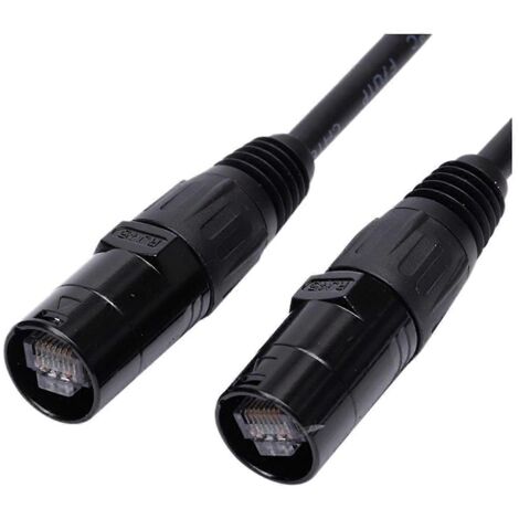 Câble CAT6 Ethercon, connecteur RJ45 compatible EtherCON, 2 mètres