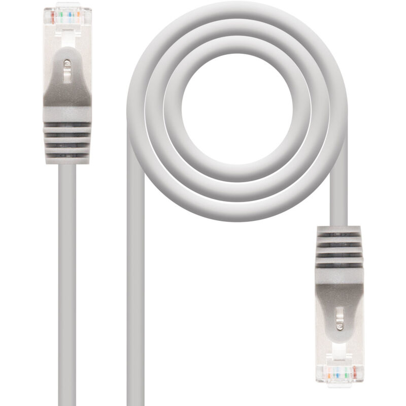 Nano Cable - Câble/Cordon réseau RJ45 Catégorie 6 ftp (f/utp) Droit 10m (Gris)